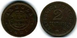 2 Centavo Portuguese Angola (1575-1975) Bronzo 