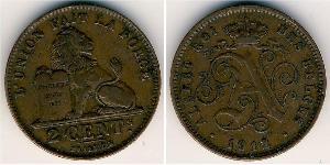 2 Centavo Bélgica Cobre 