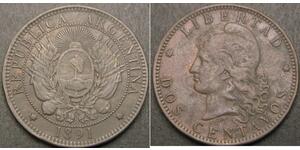2 Centavo Argentinien (1861 - ) Kupfer 