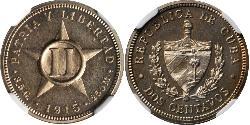 2 Centavo Cuba (1898 - ) Kupfer/Nickel 