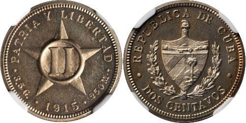 2 Centavo Cuba (1898 - ) Kupfer/Nickel 