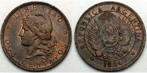 2 Centavo Argentina (1861 - ) Rame 
