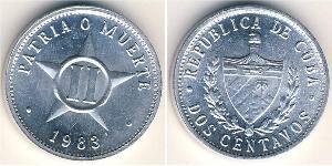 2 Centavo Cuba (1898 - ) 铝 