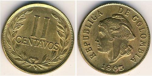 2 Centavo 哥伦比亚 黃銅 