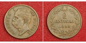 2 Centesimo Kingdom of Italy (1861-1946) Cobre Umberto I (1844-1900)
