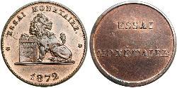2 Centime Bélgica Bronce 
