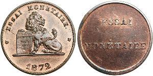 2 Centime Bélgica Bronce 