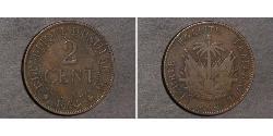 2 Centime Haití (1804 - ) Bronce 
