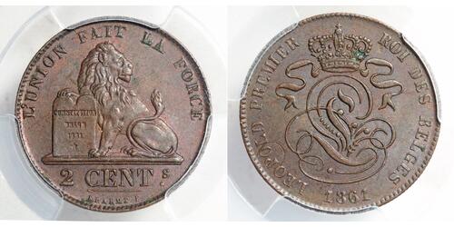 2 Centime Belgique Cuivre Léopold Ier de Belgique (1790-1865)