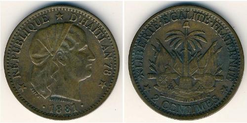 2 Centime Haïti (1804 - ) Cuivre 
