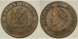 2 Centime Secondo Impero francese (1852-1870) Rame Napoleone III (1808-1873)