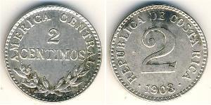 2 Centimo Costa Rica (1821 - ) Argent 