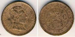 2 Centimo Kingdom of Spain (1874 - 1931) Kupfer Alfonso XIII of Spain (1886 - 1941)