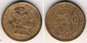 2 Centimo Kingdom of Spain (1874 - 1931) Kupfer Alfonso XIII of Spain (1886 - 1941)