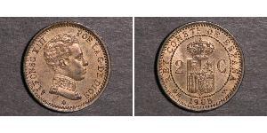 2 Centimo Kingdom of Spain (1874 - 1931) 銅 阿方索十三世 (1886 - 1941)