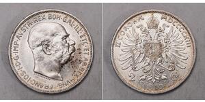 2 Corona Autriche-Hongrie (1867-1918) Argent 