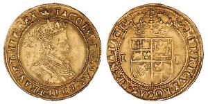 2 Crown Reino de Inglaterra (927-1649,1660-1707) Oro Jacobo I (1566-1625)