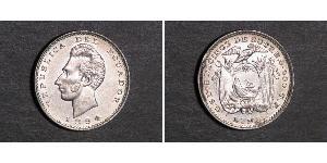 2 Decimo Ecuador (1830 - ) Argento 