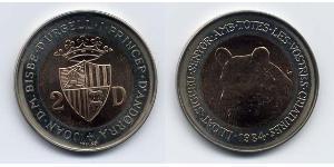 2 Diner Andorra (1278 - ) Bimetall 
