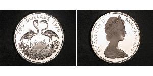 2 Dollar Bahamas (1973 - ) Argent Elizabeth II (1926-2022)