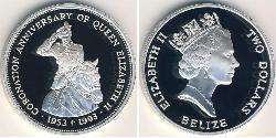 2 Dollar Belize (1981 - ) Argent 