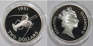 2 Dollar Bermudes Argent 
