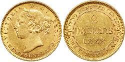 2 Dollar Vereinigtes Königreich von Großbritannien und Irland (1801-1922) Gold Victoria (1819 - 1901)
