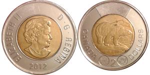 2 Dollar Kanada Messing Elizabeth II (1926-2022)