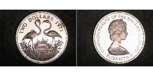 2 Dollar Bahamas (1973 - ) Silber Elizabeth II (1926-2022)