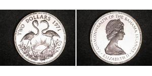 2 Dollar Bahamas (1973 - ) Silber Elizabeth II (1926-2022)