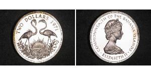 2 Dollar Bahamas (1973 - ) Silber Elizabeth II (1926-2022)
