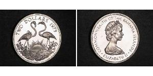 2 Dollar Bahamas (1973 - ) Silber Elizabeth II (1926-2022)