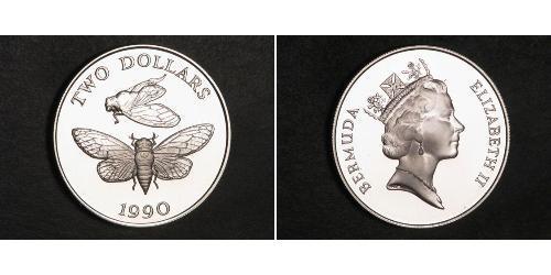 2 Dollar Bermuda Silber Elizabeth II (1926-2022)