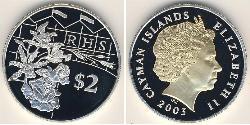 2 Dollar Cayman Islands (1670 - ) Silber 