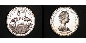 2 Dollar Bahamas (1973 - ) Silver Elizabeth II (1926-2022)