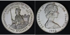 2 Dollar Cook Islands (1965 - ) Silver 