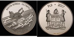 2 Dollar Fiji (1970 - ) Silver 