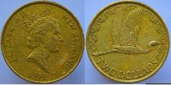 2 Доллар Новая Зеландия Бронза/Алюминий Елизавета II (1926-2022)