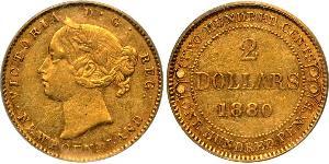 2 Dollar 大不列颠及爱尔兰联合王国 (1801 - 1922) 金 维多利亚 (英国君主)