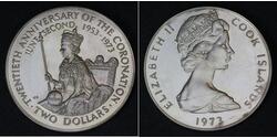 2 Dollar Cook Islands (1965 - ) 銀 