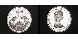 2 Dollaro Bahamas (1973 - ) Argento Elisabetta II (1926-2022)