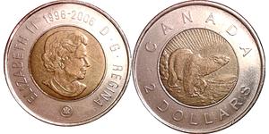 2 Dollaro Canada Bronzo/Nichel Elisabetta II (1926-2022)