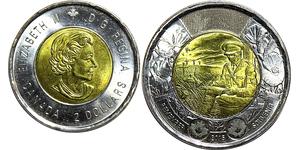 2 Dollaro Canada Ottone Elisabetta II (1926-2022)