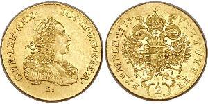 2 Ducat Principality of Transylvania (1571-1711) / Saint-Empire romain germanique (962-1806) Or Joseph II, Holy Roman Emperor  (1741 - 1790)