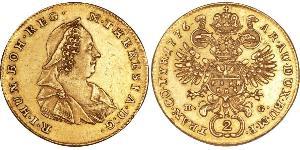 2 Ducat Saint-Empire romain germanique (962-1806) Or Maria Theresa of Austria (1717 - 1780)