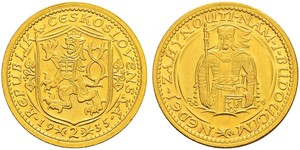 2 Ducat Tchécoslovaquie  (1918-1992) Or 