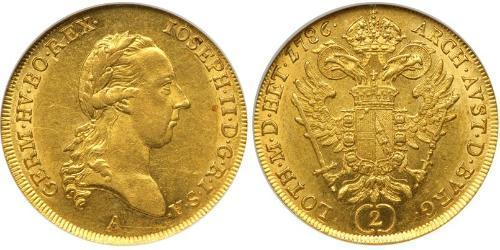 2 Ducat Monarchia asburgica (1526-1804) Oro Joseph II, Holy Roman Emperor  (1741 - 1790)