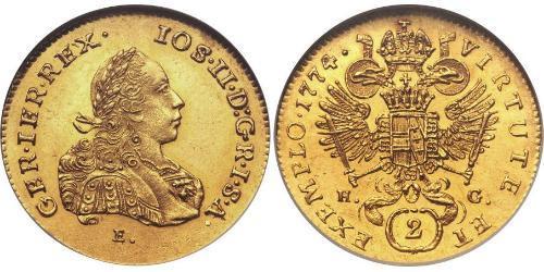 2 Ducat Principato di Transilvania (1571-1711) / Sacro Romano Impero (962-1806) Oro Joseph II, Holy Roman Emperor  (1741 - 1790)