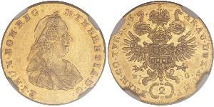2 Ducat Sacro Imperio Romano (962-1806) Oro Maria Theresa of Austria (1717 - 1780)