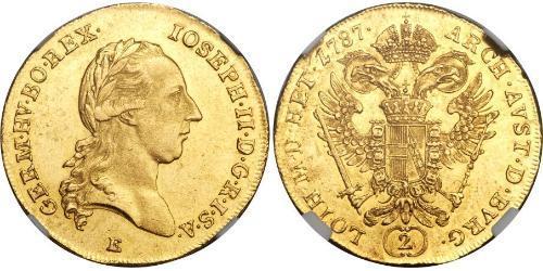 2 Ducat Sacro Imperio Romano (962-1806) Oro Joseph II, Holy Roman Emperor  (1741 - 1790)